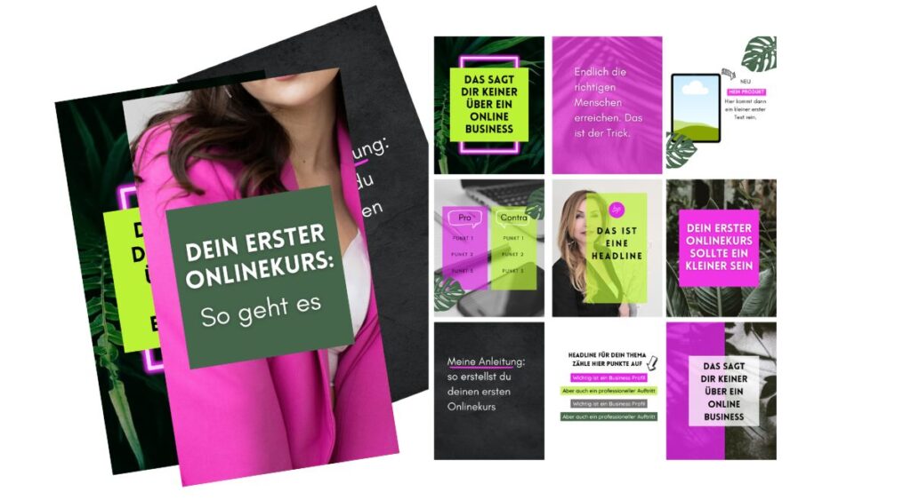 Feed Design Tropical Cool Instagram Design Templates 9 Sets in verschiedenen Stilen und Stimmungen