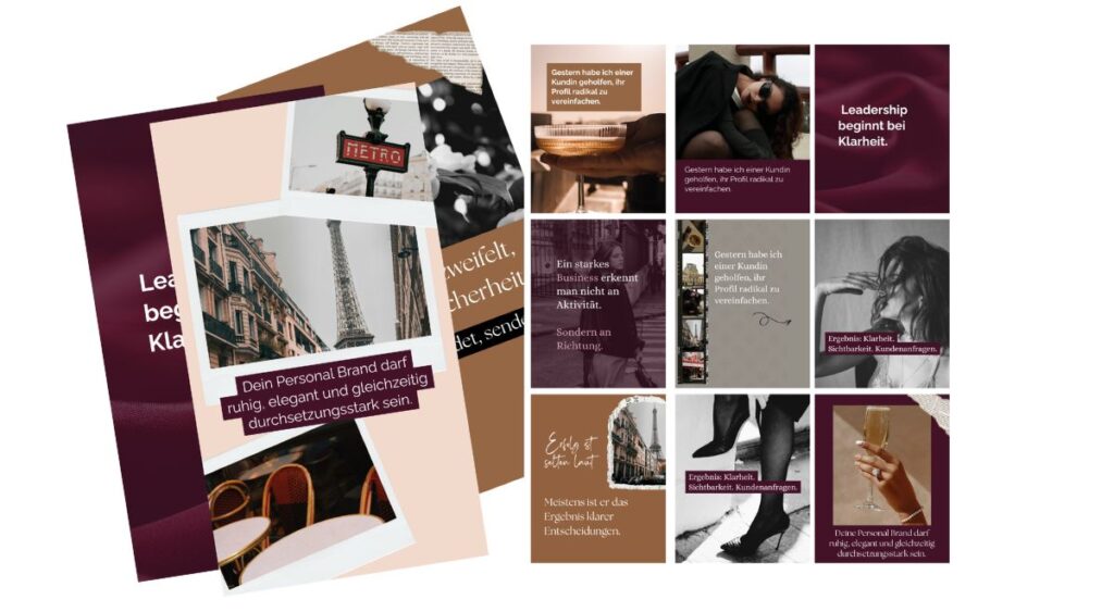 Feed Design Chic Instagram Design Templates 9 Sets in verschiedenen Stilen und Stimmungen