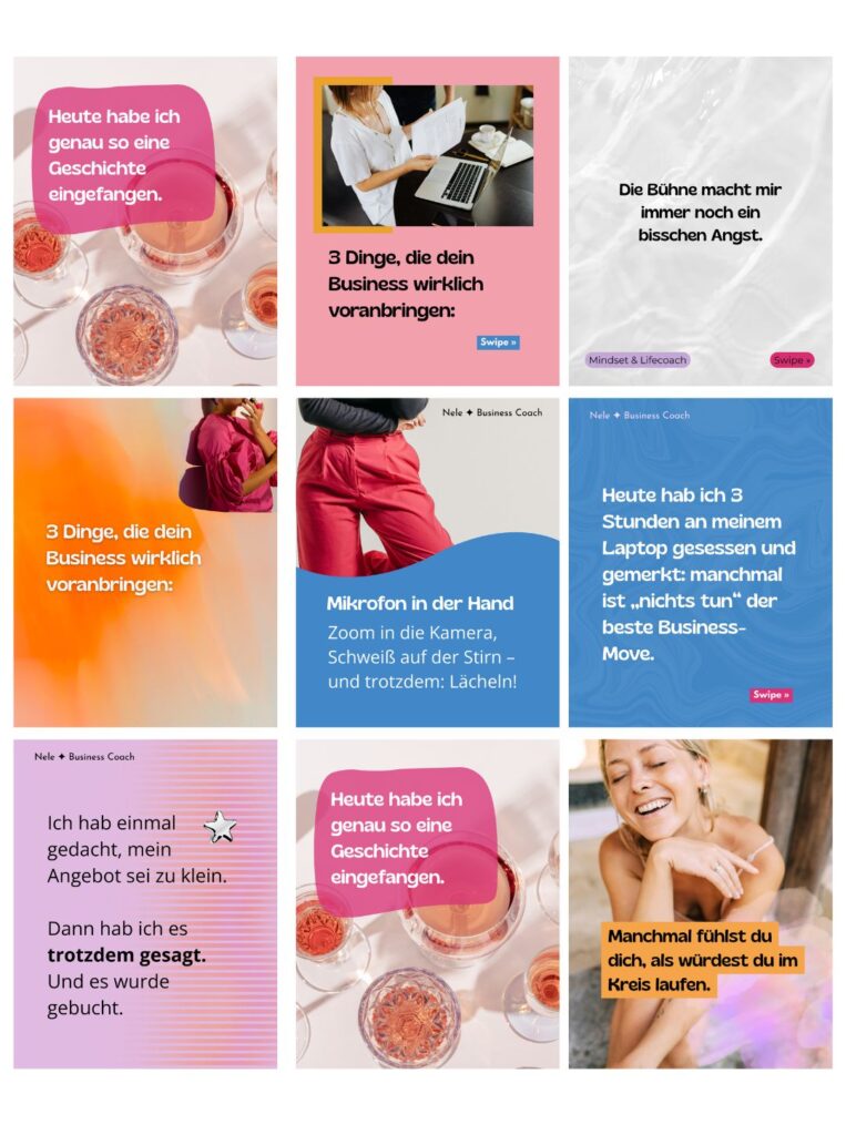 Feed Design bunt Business modern Instagram Design Vorlagen