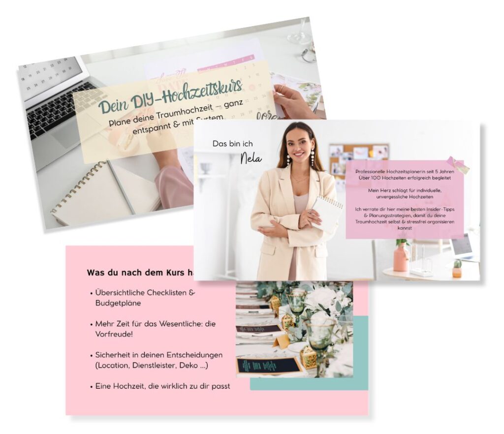 Mockup Kurs Design Folien Gestaltung Onlinekurs Online-Kurs-Design