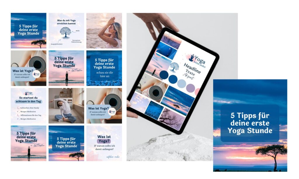 Brand Design für Yoga kann Jeder Referenz Portfolio