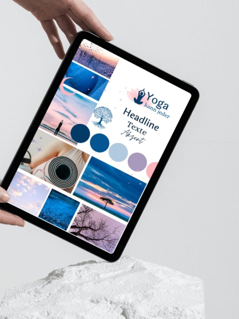 Brand Design Referenzen Portfolio Mockup von Brand Design Kundin