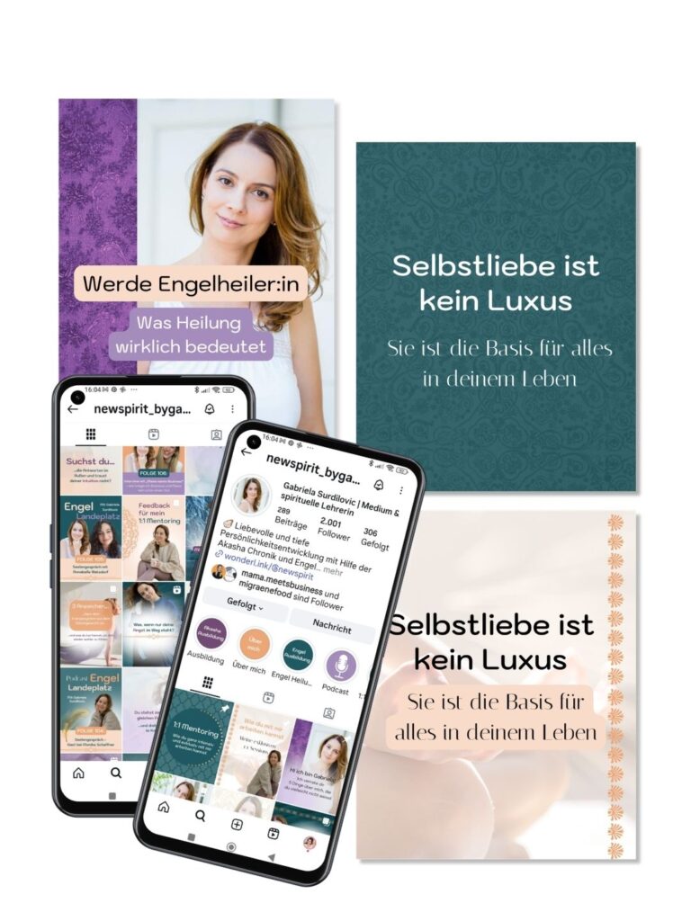 Branding Ergebnisse Brand Design und Feed Design sowie Social Media Look