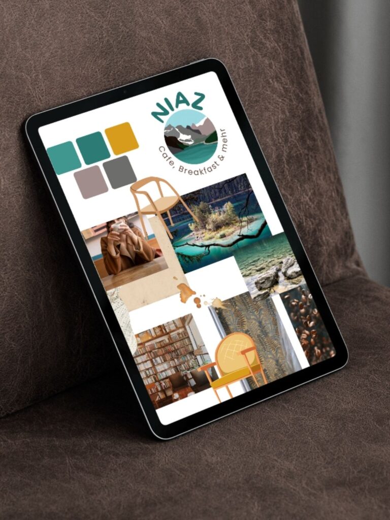 Branding und Moodboard Referenz Janina Peters für Cafe Niaz Aachen